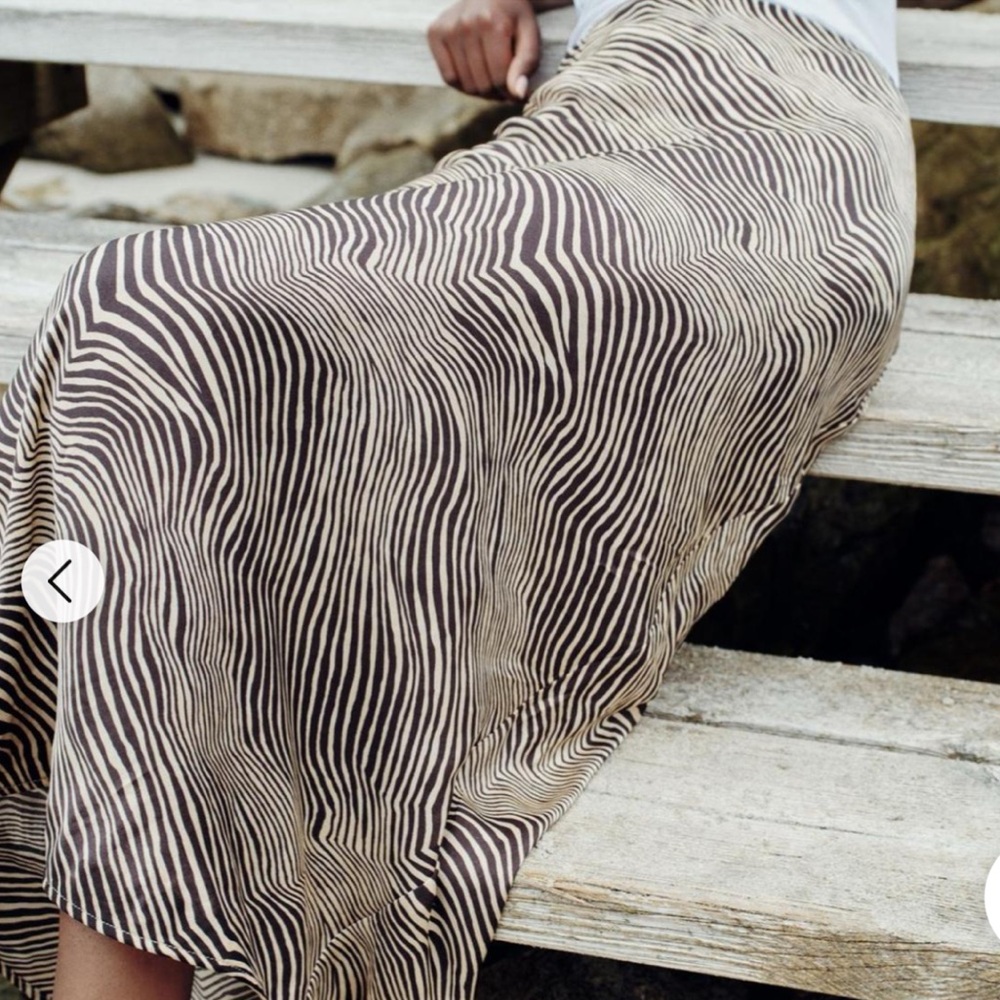NWT Zara zebra silky skirt